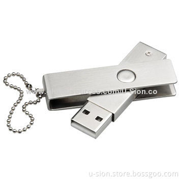 128GB bulk metal swivel high-end metal USB flash drive with 100% full capacity